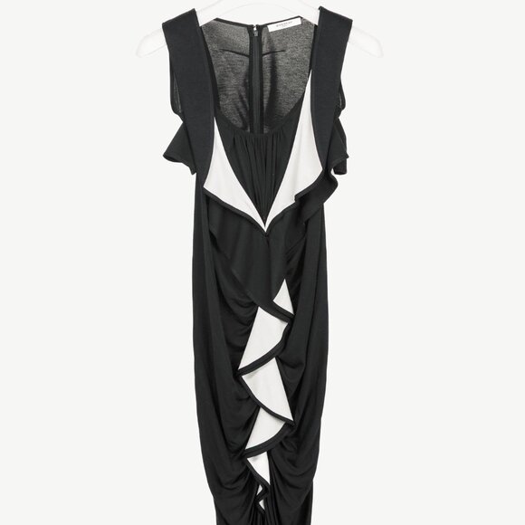 Givenchy PF/13 Black Ruffle Jersey Sleeveless Dress - Picture 2 of 11